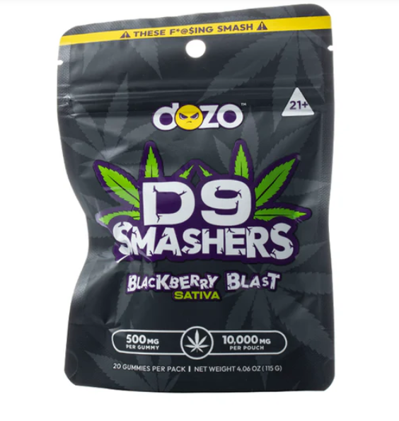DOZO - D9 SMASHERS GUMMIES - 20 COUNT - BLACKBERRY BLAST - SATIVA - Seven Tech