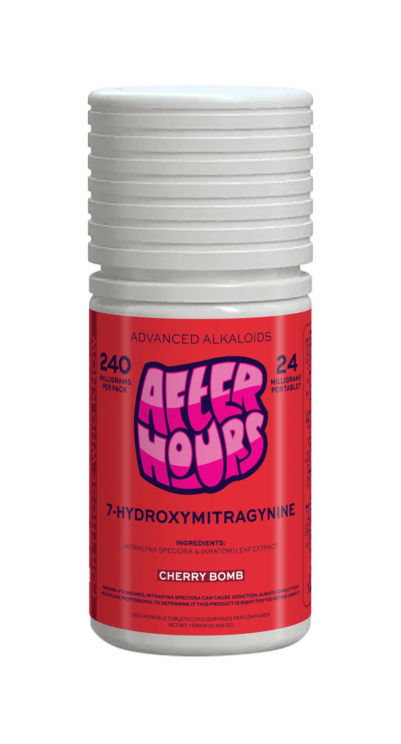 After Hours 10ct 7OH Chewable Tabs Cherry Bomb 24mg per Tablet - Seven Tech