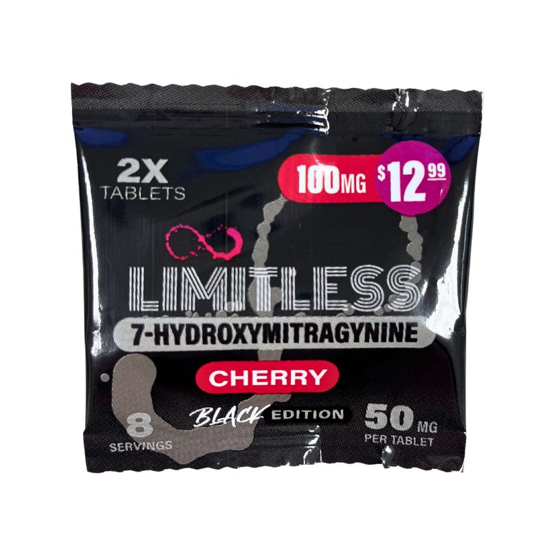LIMITLESS 7-HYDROXYMITRAGYNINE BLACK EDITION TABLETS 2CT 50MG PER TABLET