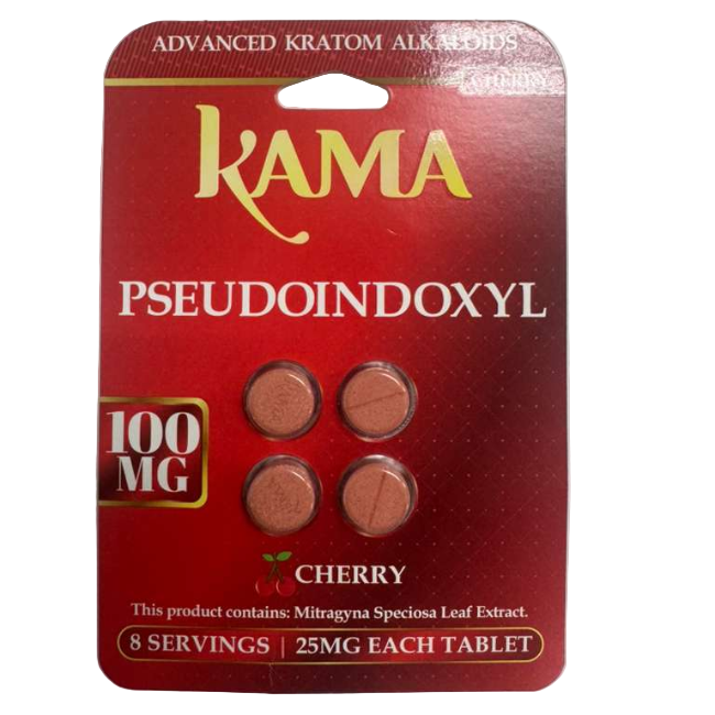 KAMA PSEUDOINDOXYL TABLETS 4CT / 100MG – CHERRY - Seven Tech