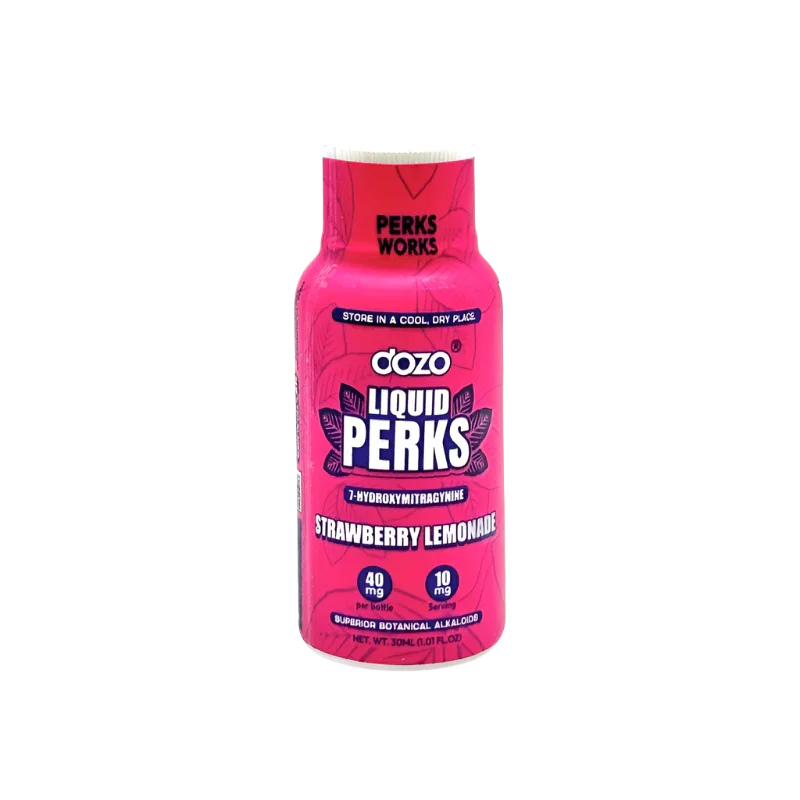 Dozo Perks 7 Hydroxymitragynine Liquid Shot Strawberry Lemonade 40mg - Seven Tech