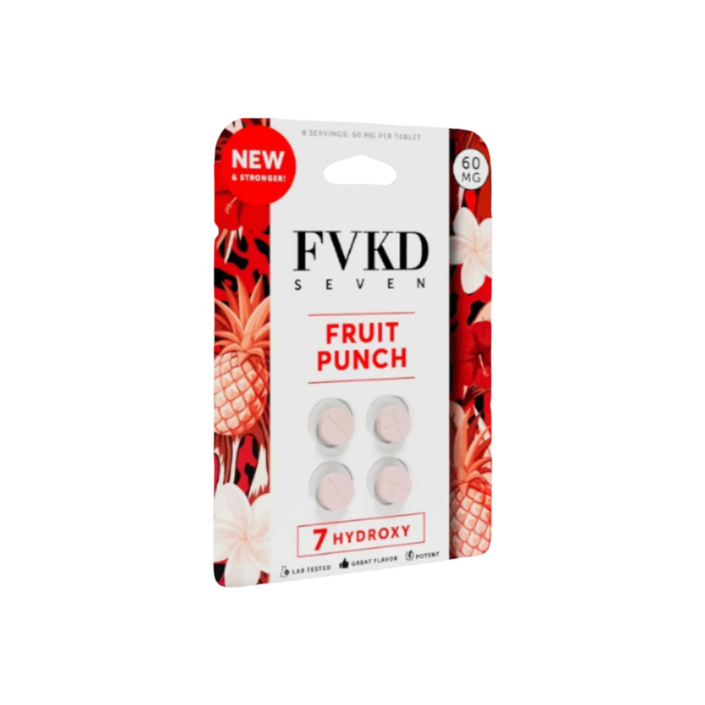 FVKD Seven 4ct 7OH Tabs Fruit Punch 60mg Per Tablet - Seven Tech