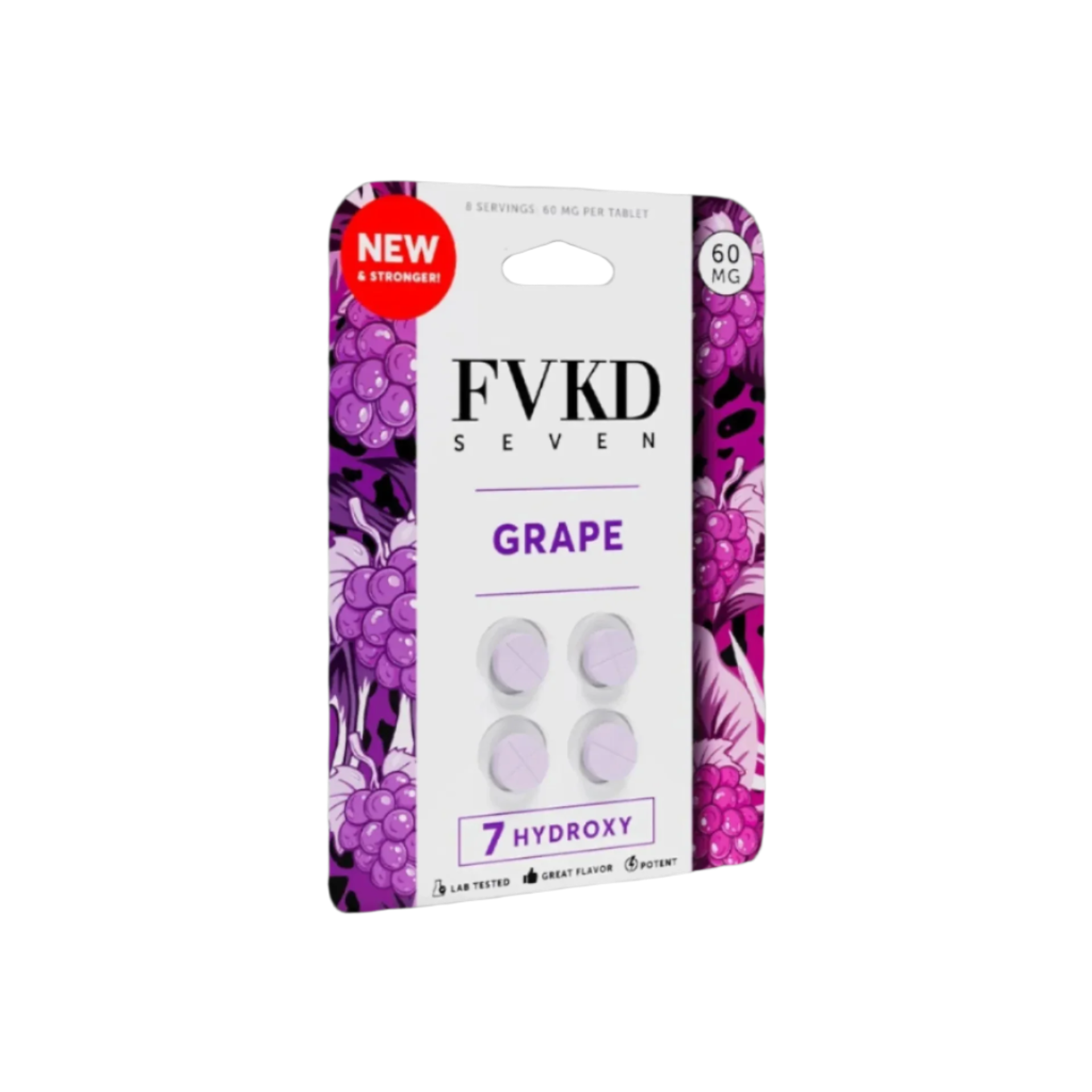 FVKD Seven 4ct 7OH Tabs Grape 60mg Per Tablet - Seven Tech