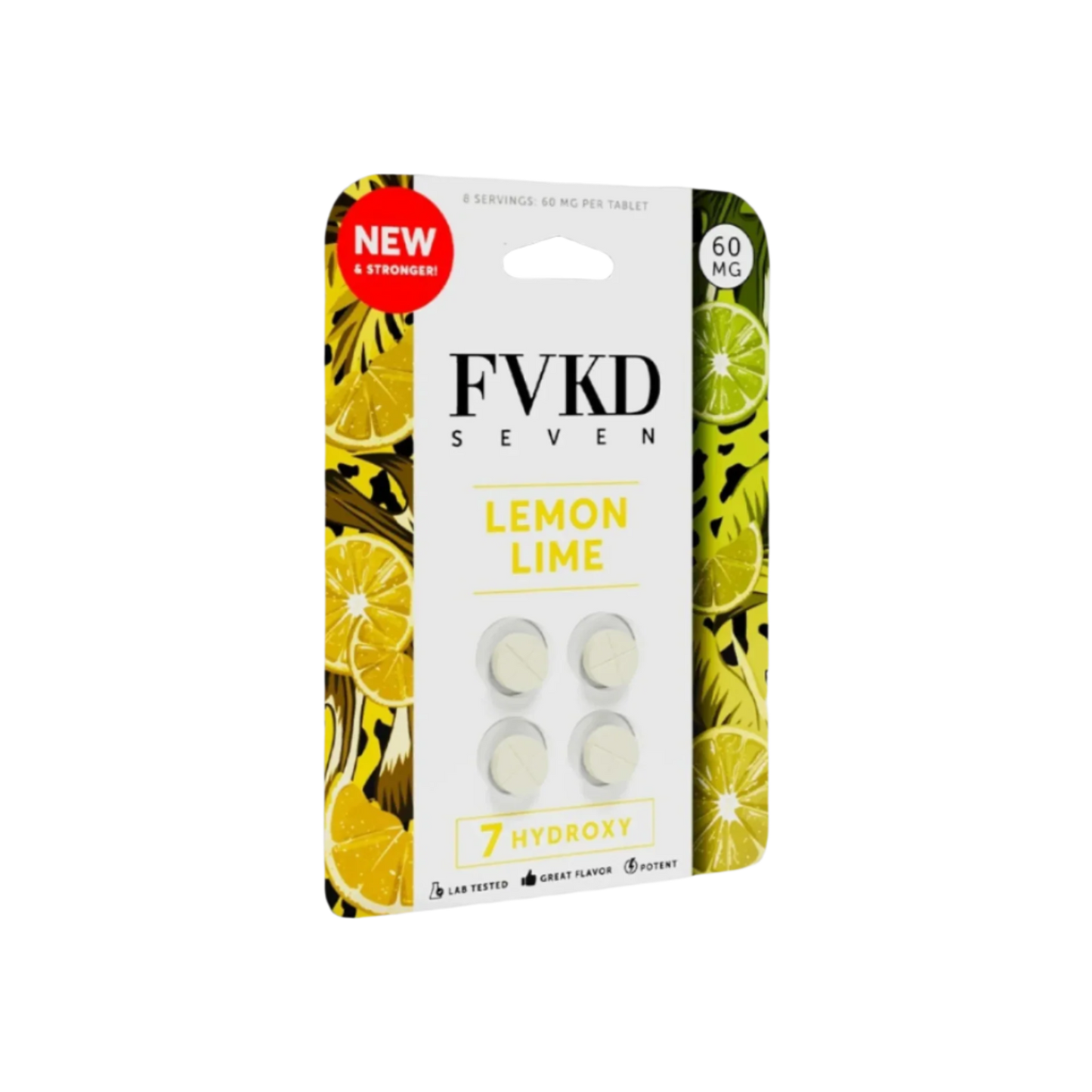 FVKD Seven 4ct 7OH Tabs Lemon Lime 60mg Per Tablet - Seven Tech