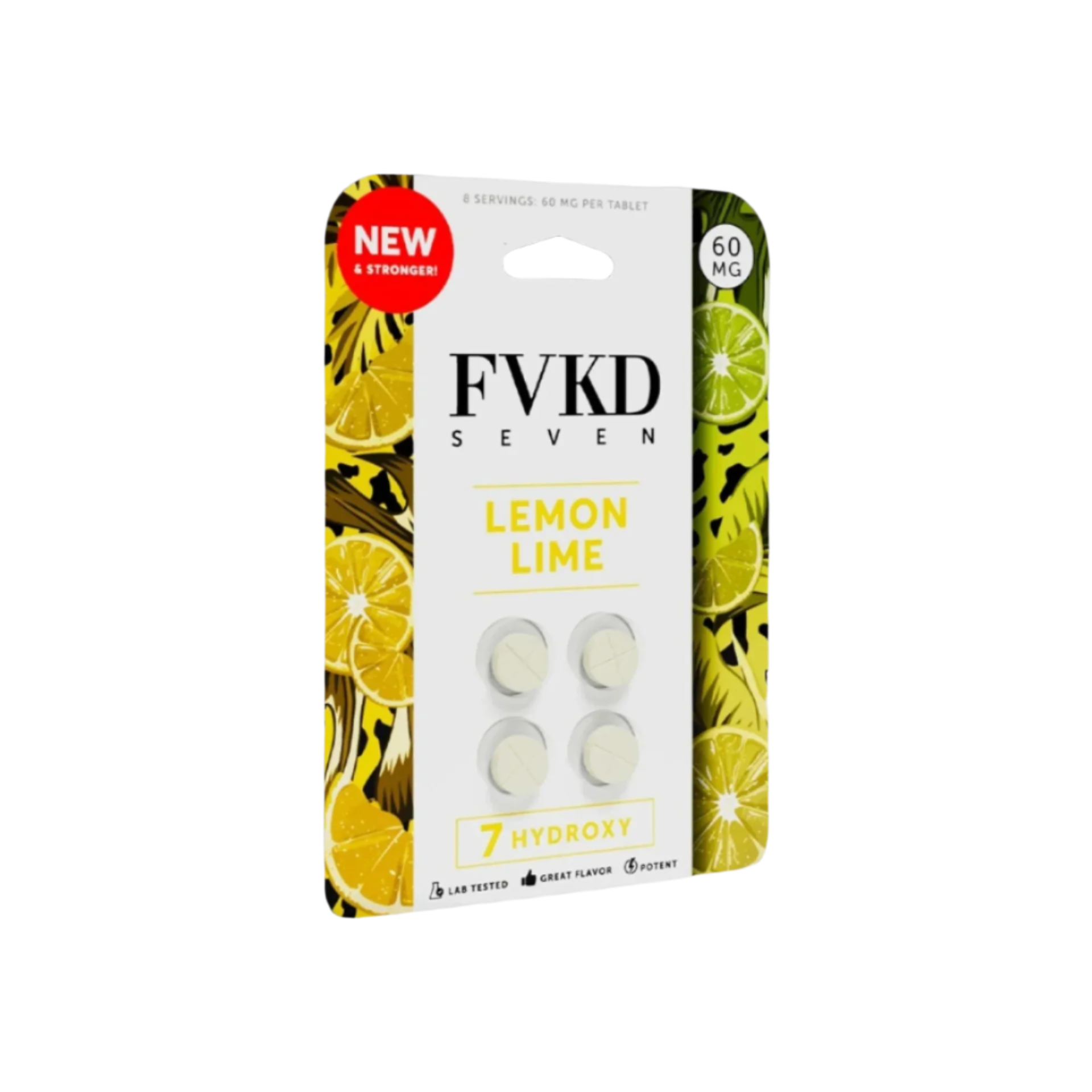 FVKD Seven 4ct 7OH Tabs Lemon Lime 60mg Per Tablet - Seven Tech