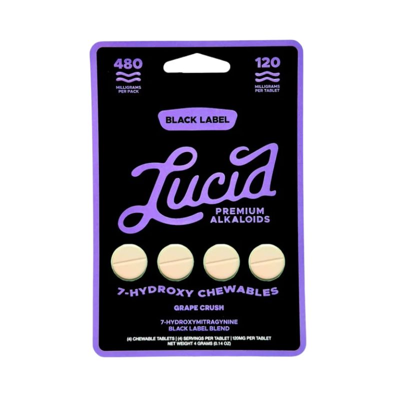 Lucid Black Label 7-Hydroxymitragynine Chewable Tablets 4ct 120mg Per Tablet