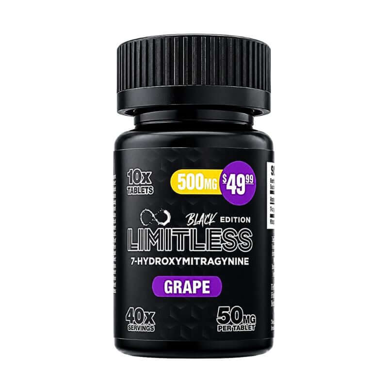 LIMITLESS BLACK EDITION 7-HYDROXYMITRAGYNINE TABLETS 10CT 50MG PER TABLET