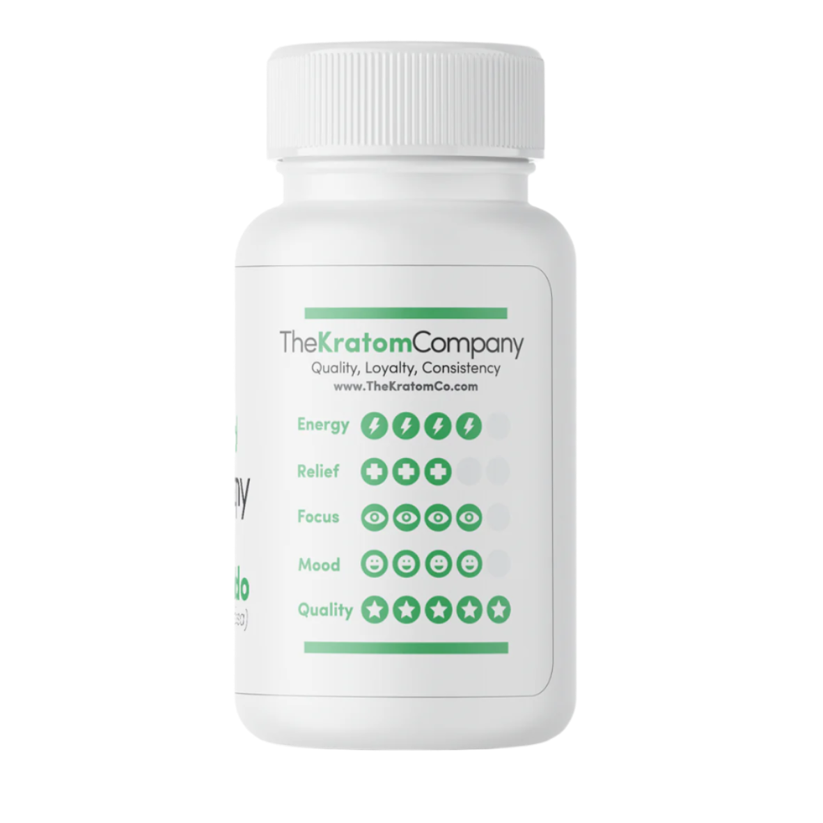 THE KRATOM COMPANY CAPSULES 75CT / 2.6OZ / 500MG - INDO GREEN VEIN - Seven Tech