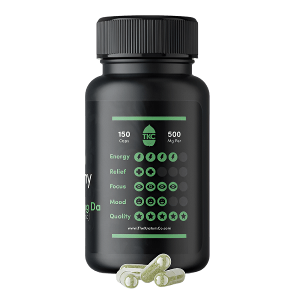 THE KRATOM COMPANY CAPSULES 75CT / 2.6OZ / 500MG - MAENG DA GREEN VEIN - Seven Tech
