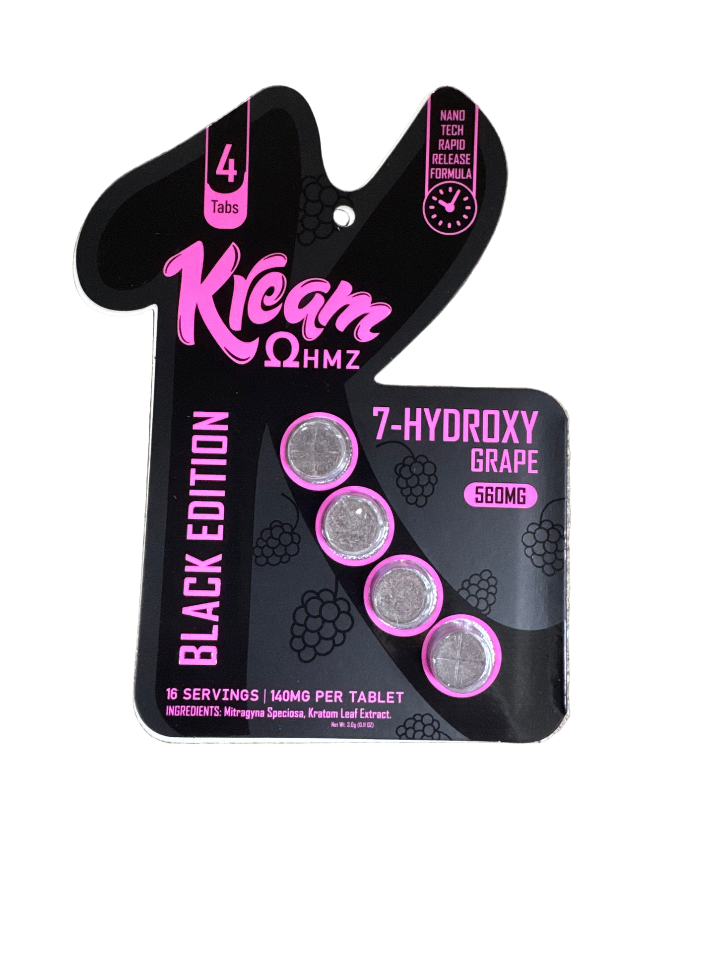 KREAM OHMZ 7-HYDROXY 4CT 140MG PER TABLET - GRAPE - Seven Tech