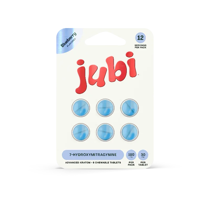 Jubi 6ct 7OH Chewable Tabs Blueberry 30mg per Tablet - Seven Tech