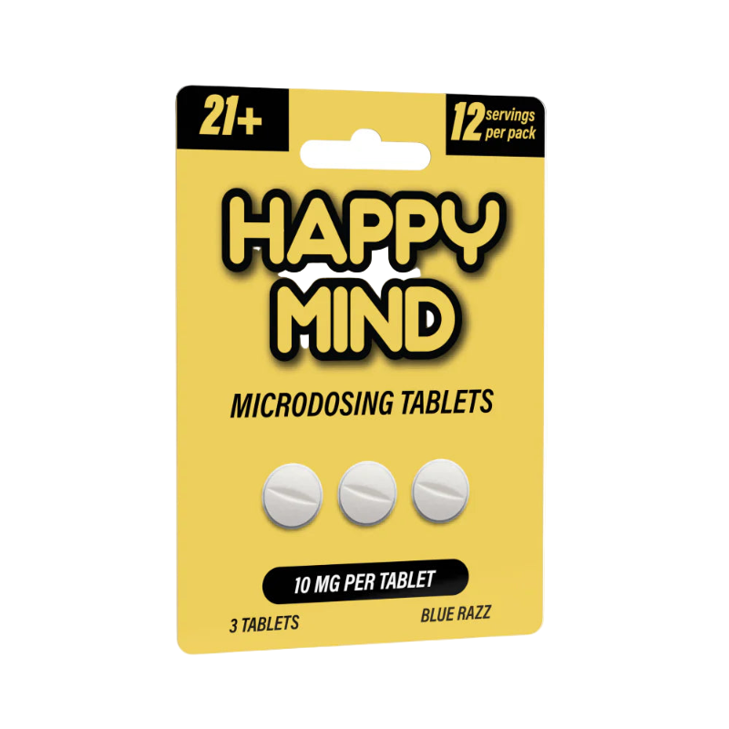 Happy Mind Synaptic Surge Blue Razz 4-OH Micro Dose Tablets (NOT 7OH) - Seven Tech