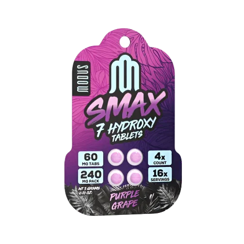 Modus Smax 4ct 7OH Purple Grape 60mg Per Tablet - Seven Tech