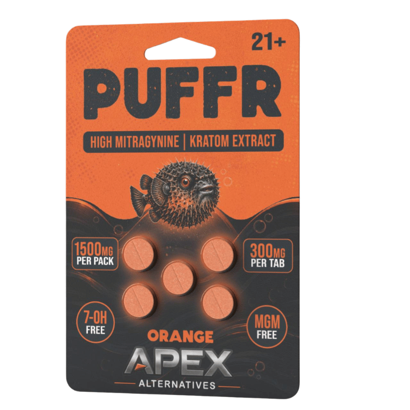 Puffr High Mitragynine Kratom Extract Tablets 5ct 300mg Per Tablet
