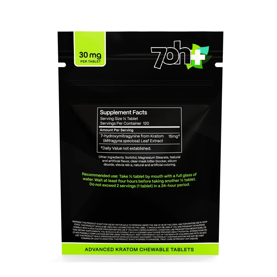 7OH Plus 7OH Chewable Tabs 30mg per Tablet - Seven Tech