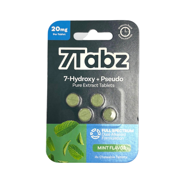 7Tabz Pseudo 4ct Chewable Tabs Mint 20mg Per Tablets - Seven Tech