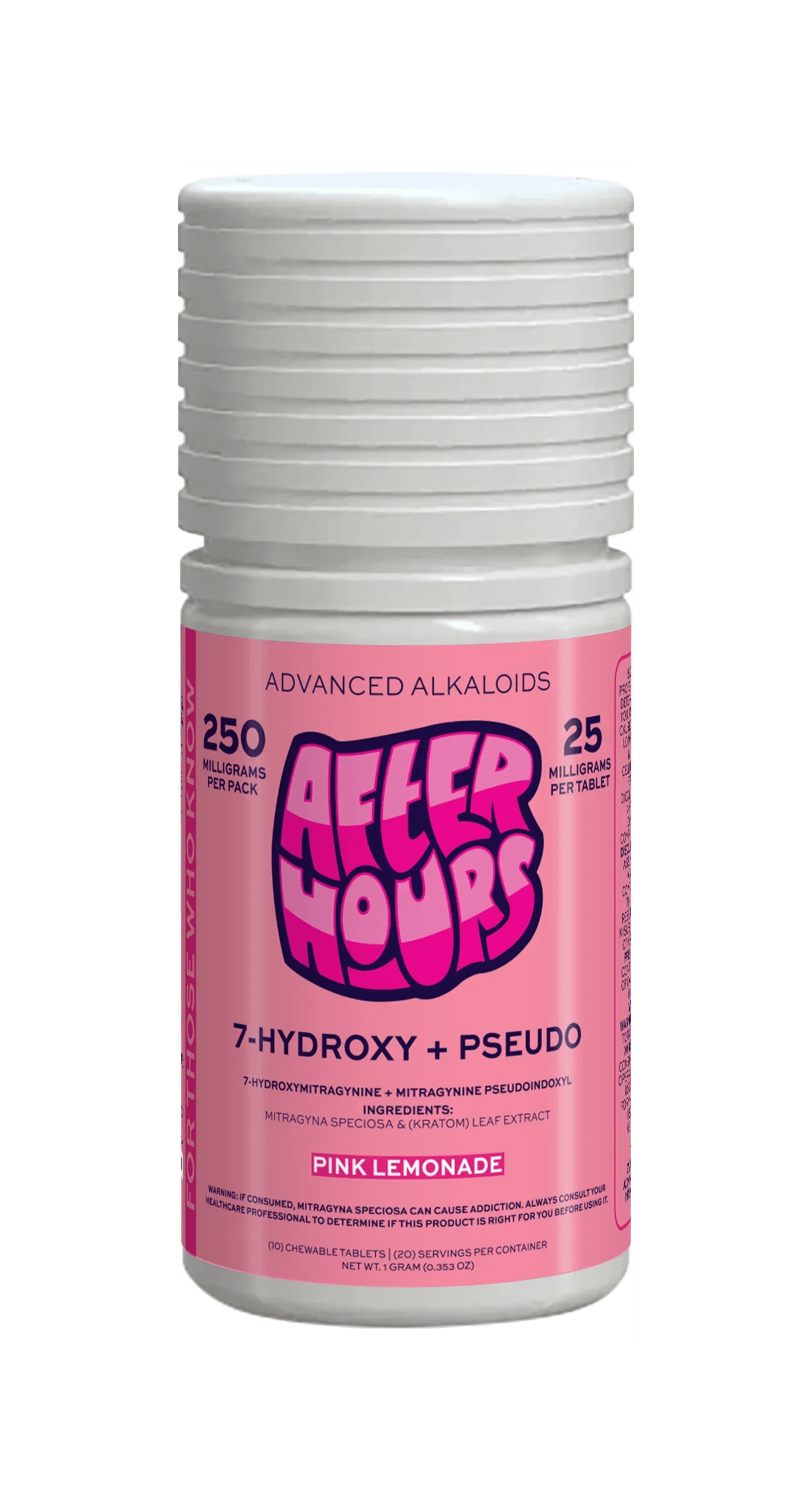 After Hours 10ct 7OH Chewable Tabs Pink Lemonade 25mg per Tablet - Seven Tech