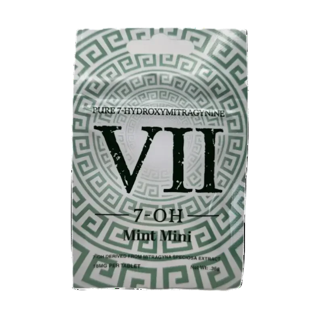 VII 50ct 7OH White Mint Mini Tabs 18mg per Tablet - Seven Tech
