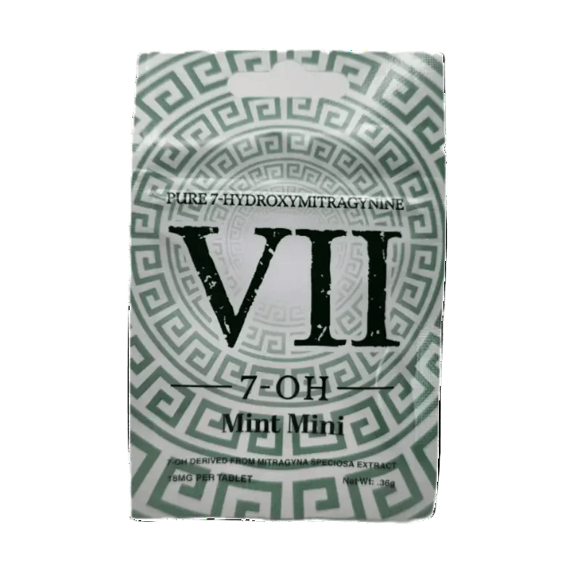 VII 50ct 7OH White Mint Mini Tabs 18mg per Tablet - Seven Tech