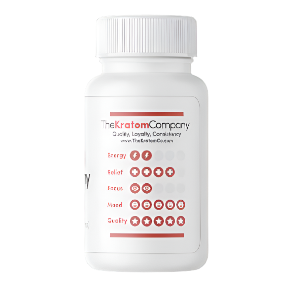 THE KRATOM COMPANY CAPSULES 75CT / 2.6OZ / 500MG - BALI RED VEIN - Seven Tech