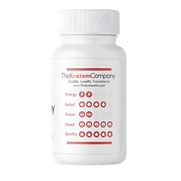 THE KRATOM COMPANY CAPSULES 75CT / 2.6OZ / 500MG - BALI RED VEIN - Seven Tech