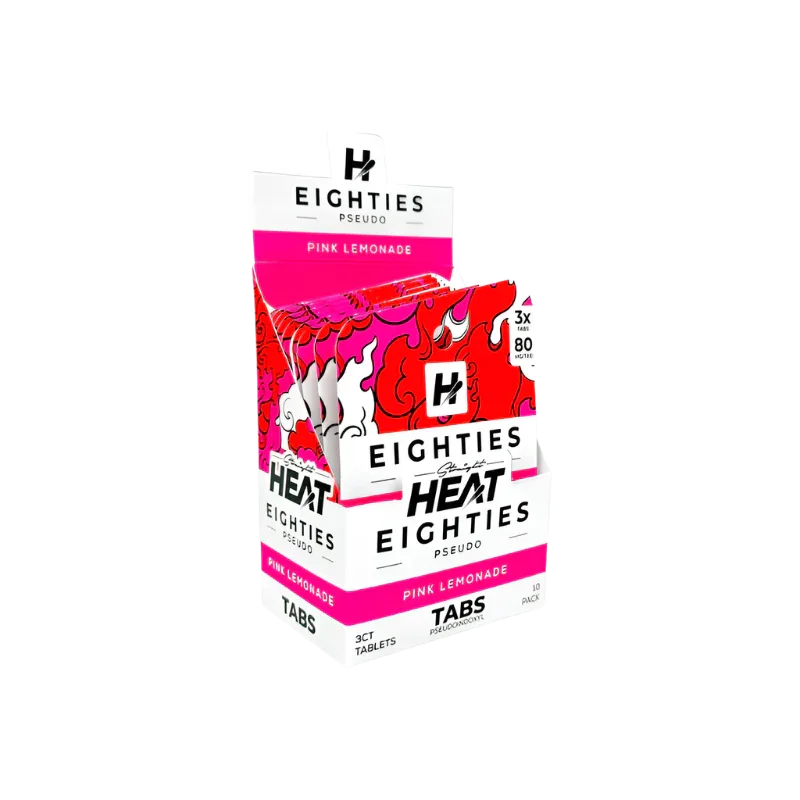 Straight Heat 3ct Eighties Pseudo Tabs Pink Lemonade 80mg per Tablet - Seven Tech