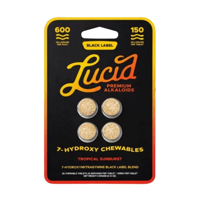 Lucid Black Label 7-Hydroxymitragynine Chewable Tablets 4ct 150mg Per Tablet