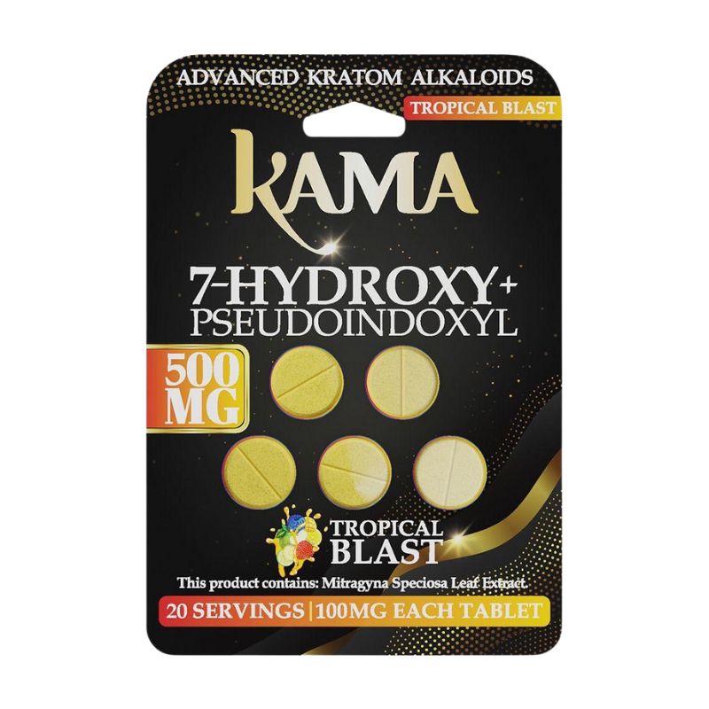 π KAMA 7-HYDROXY ADVANCED ALKALOID 500MG PACK KRATOM PSEUDO TABLETS 5CT (100% off)