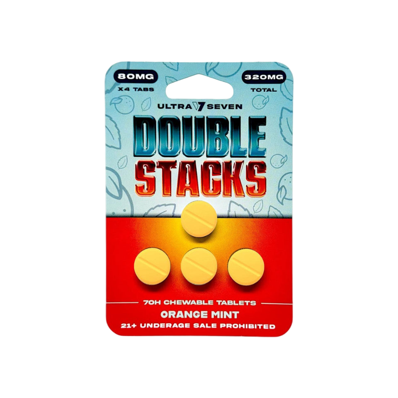 Ultra Seven Double Stacks 4ct 7OH Chewable Tab Orange Mint 80mg Per Tablets - Seven Tech