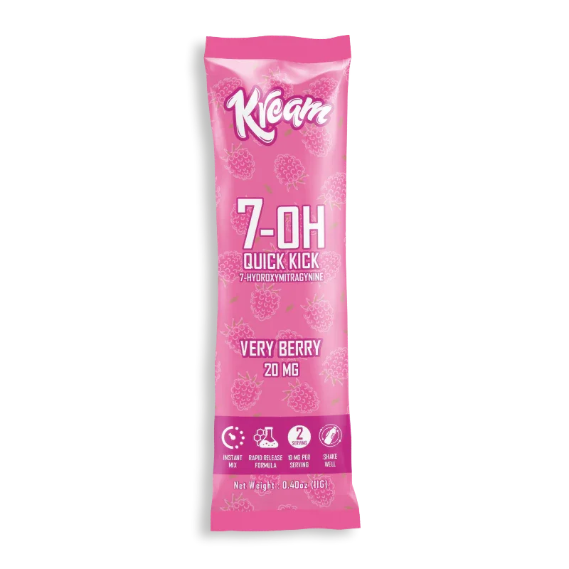 Kream Kratom 7-Hydroxymitragynine Quick Kick Very Berry Powder 20mg
