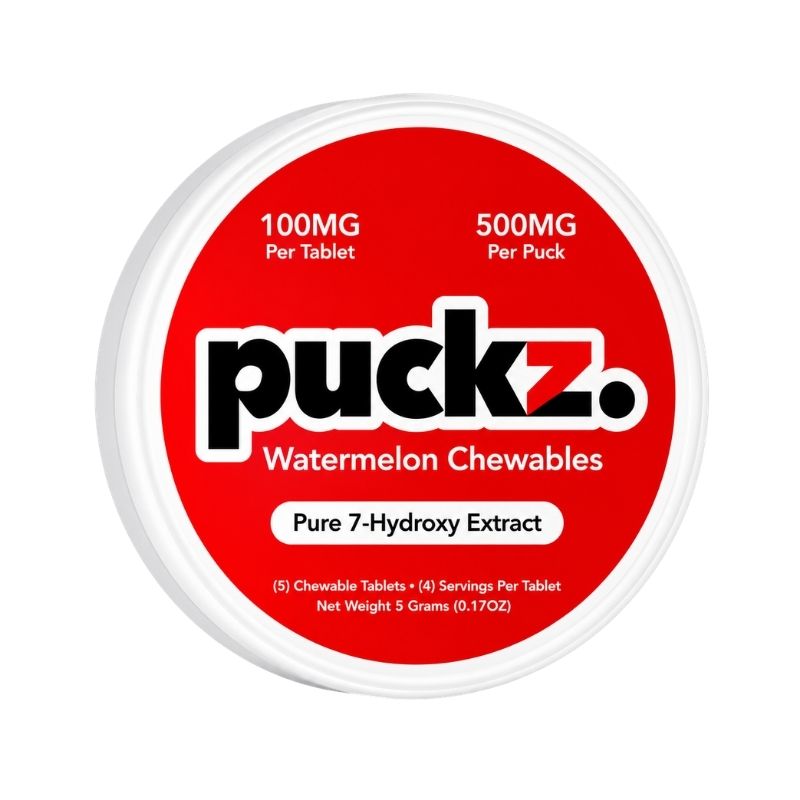 Puckz Pure 7-Hydroxymitragynine Extract Chewable Tablets Can 5ct 100mg Per Tablet