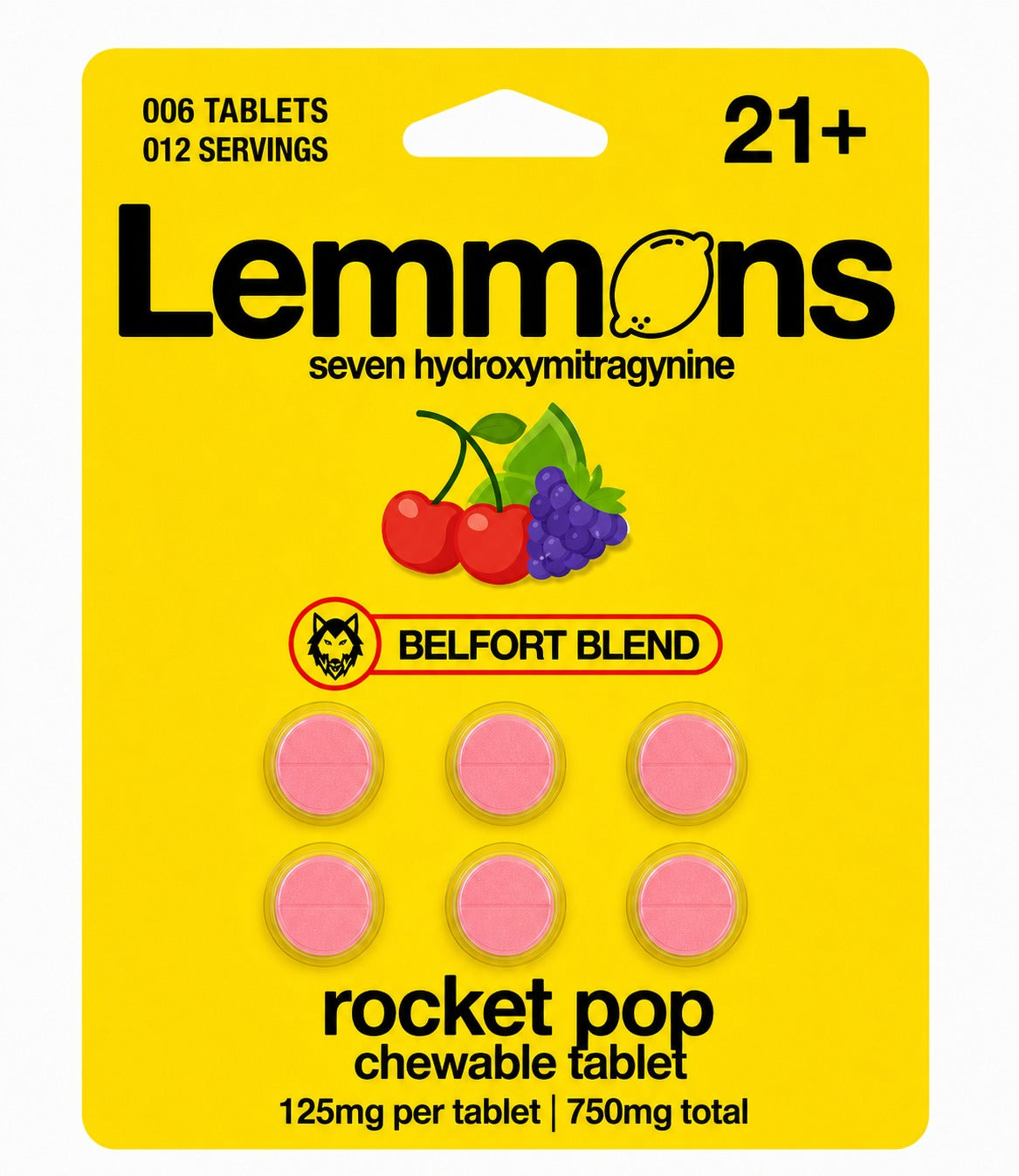 🎁 Lemmons 7-Hydroxymitragynine Chewable Tablets 6ct 125mg per Tablet (100% off)