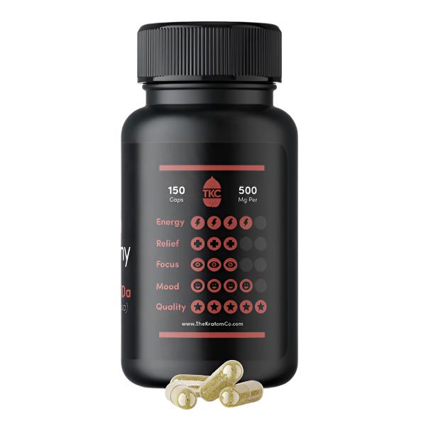 THE KRATOM COMPANY CAPSULES 75CT / 2.6OZ / 500MG - MAENG DA RED VEIN - Seven Tech