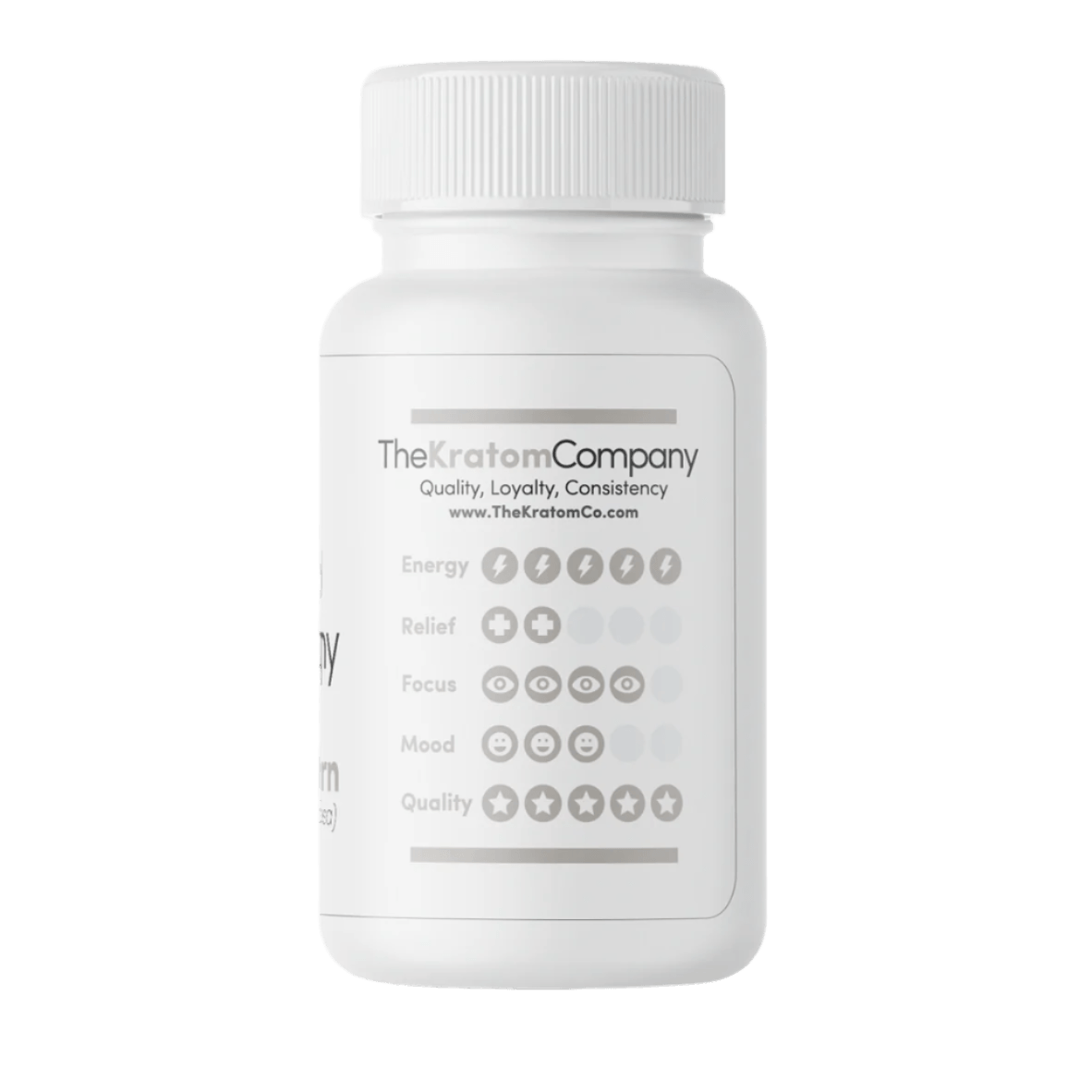 THE KRATOM COMPANY CAPSULES 75CT / 2.6OZ / 500MG - HORN WHITE VEIN - Seven Tech