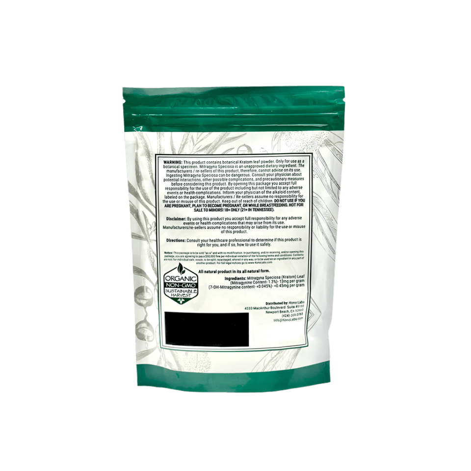 WHOLE HERBS KRATOM POWDER 100G / 3.5OZ - INDO GREEN VEIN - Seven Tech