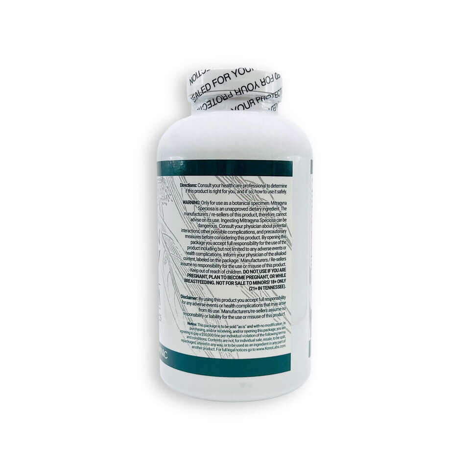 WHOLE HERBS KRATOM CAPSULES 60CT / 36G / 1.3OZ - BORNEO GREEN VEIN - Seven Tech