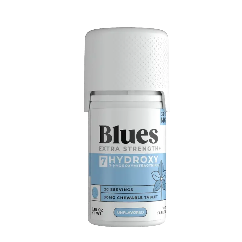 Blues 10ct 7OH Unflavored Chewable Tabs 30mg Per Tablet - Seven Tech