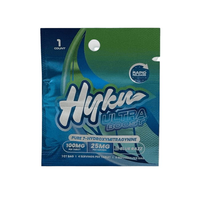 HYKU 1ct 7OH Chewable Tab Blue Razz 100mg Per Tablets - Seven Tech