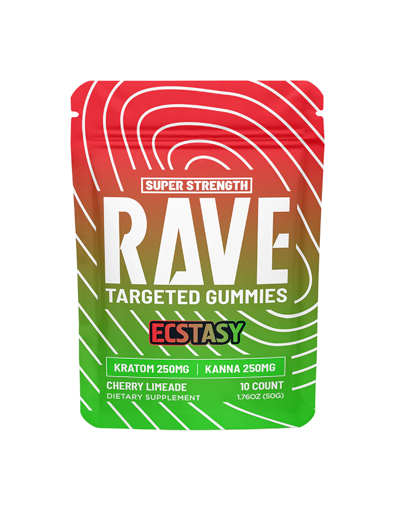 π RAVE KRATOM GUMMIES 10CT CHERRY LIMEADE (KRATOM 250MG + KAVA 250MG) (100% off)