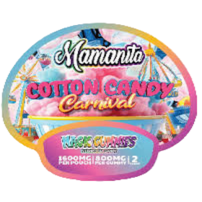 π Mamanita Cotton Candy Magic Gummies Mushroom Candy 2pcs 800mg 1600mg Per Pkg (100% off)
