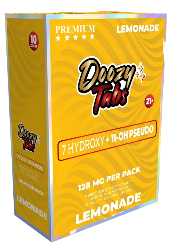 Doozy Tabs 4ct 7OH+11OH Pseudo Chewable Tabs Lemonade 32mg per Tablet - Seven Tech