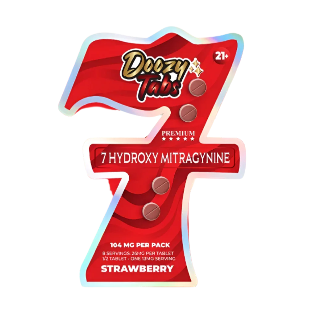 Doozy Tabs 4ct 7OH Chewable Tabs Strawberry 26mg per Tablet - Seven Tech