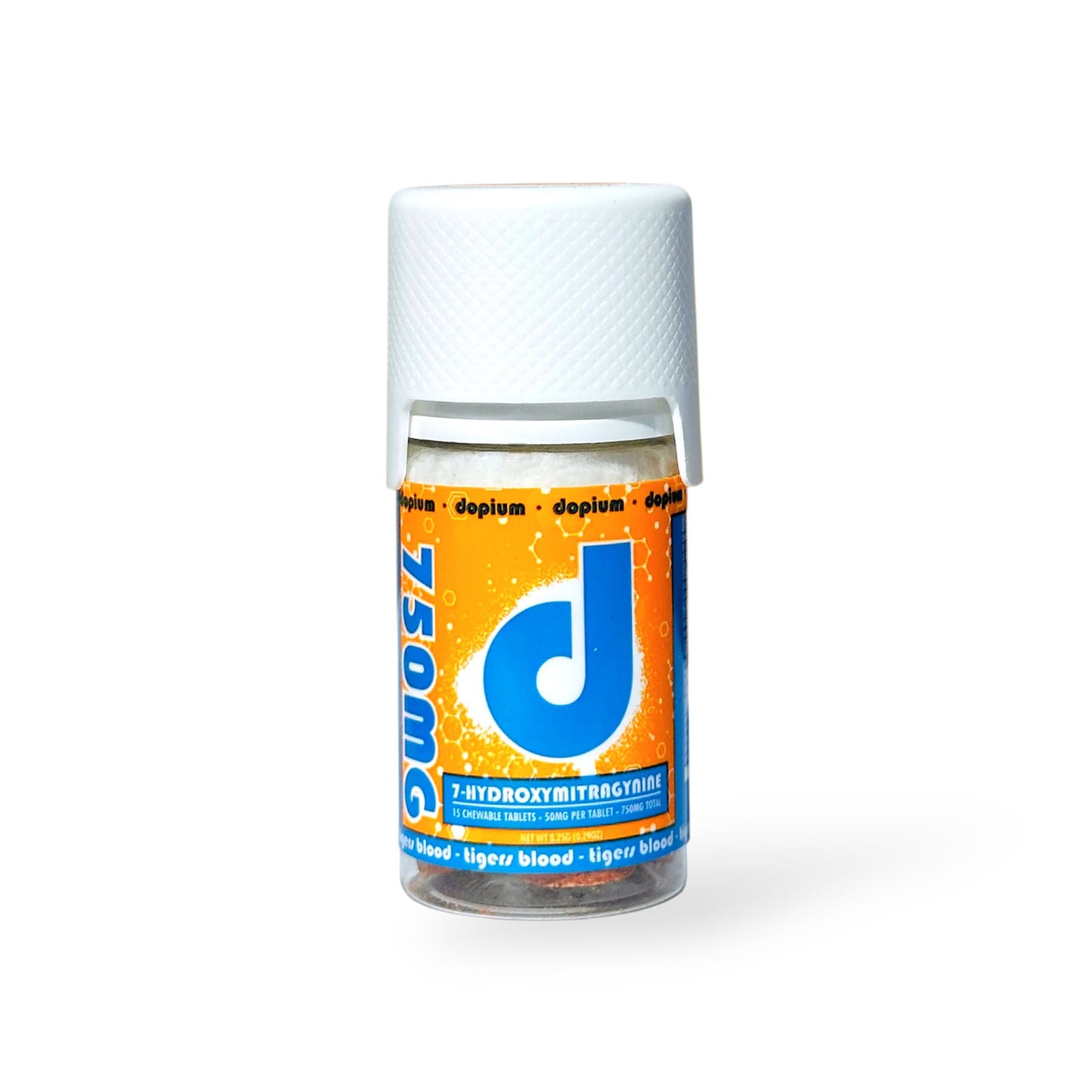 DOPIUM 7-HYDROXY CHEWABLE TABLETS 15CT 50MG PER TABLET - TIGERS BLOOD