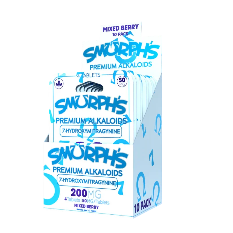 Smurph's 4ct 7OH Tabs Mixed Berry 50mg per Tablet - Seven Tech