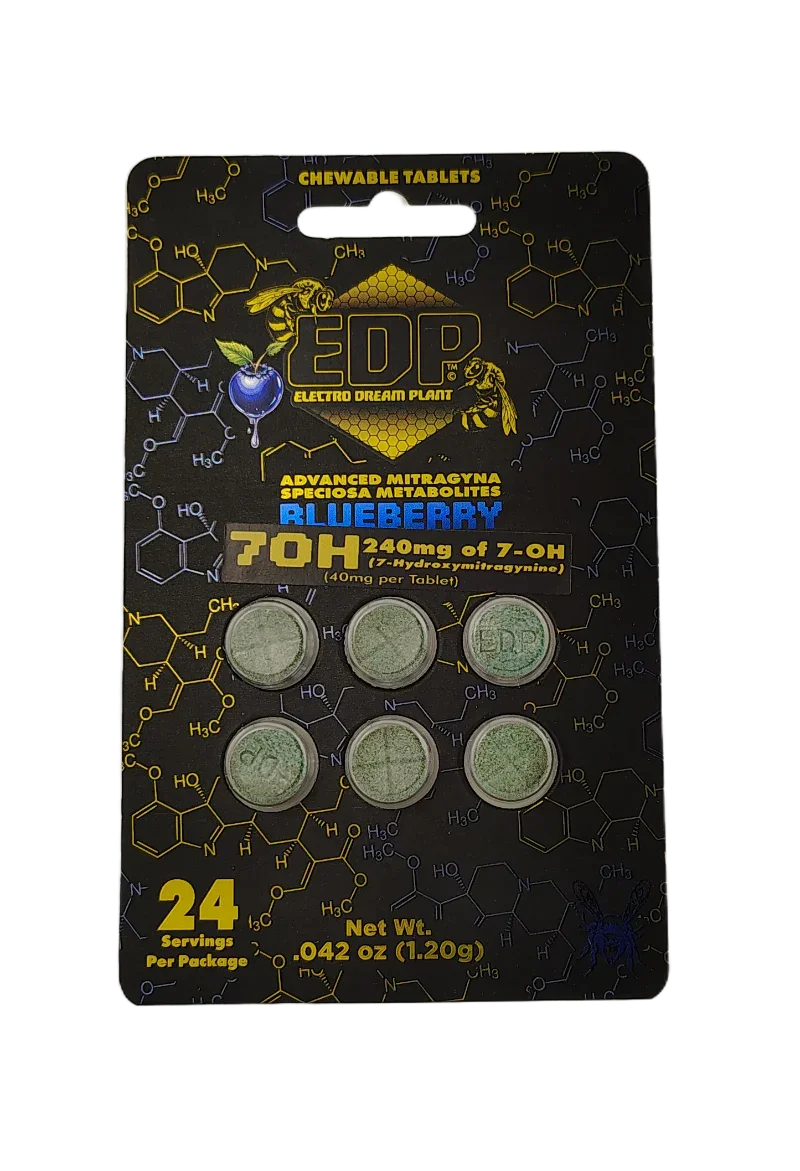 EDP 6ct 7OH Chewable Tabs Blueberry 40mg per Tablet - Seven Tech