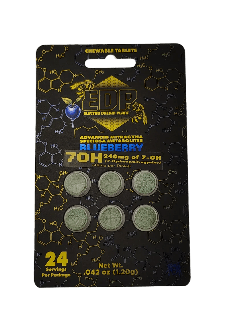 EDP 6ct 7OH Chewable Tabs Blueberry 40mg per Tablet - Seven Tech