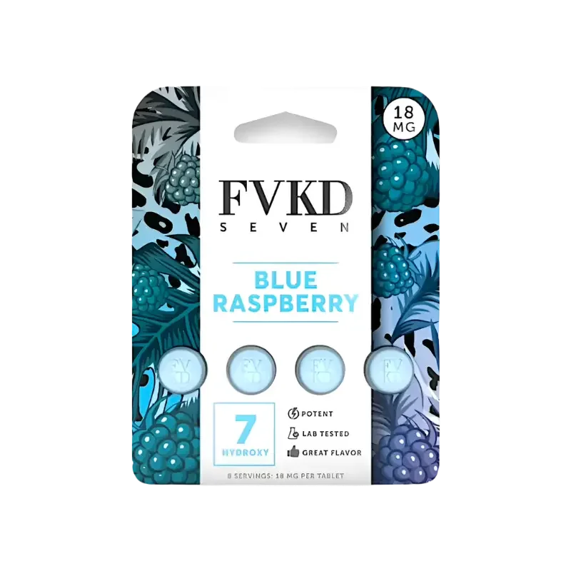 FVKD Seven 4ct 7OH Tabs Blue Raspberry 18mg per Tablet - Seven Tech