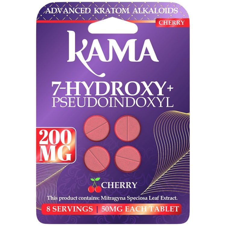 KAMA 4ct 7OH + Pseudoindoxyl Tabs Cherry 50mg per Tablet - Seven Tech