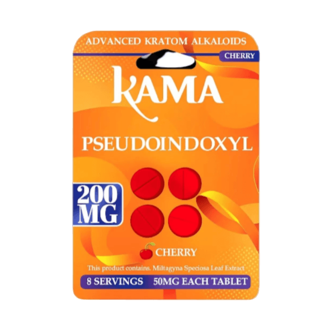 KAMA PSEUDOINDOXYL TABLETS 4CT / 50MG EACH – CHERRY - Seven Tech
