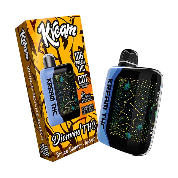 KREAM DIAMOND-THC 10G DISPOSABLE -  BRUCE BANNER - HYBRID
